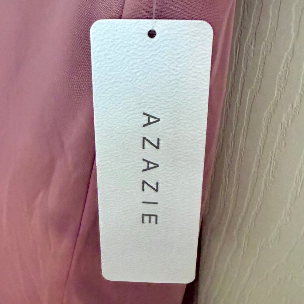NWT Azazie Mena Vintage Mauve Bridesmaid Dress Cocktail Gown Wedding Guest Blush - Picture 6 of 8